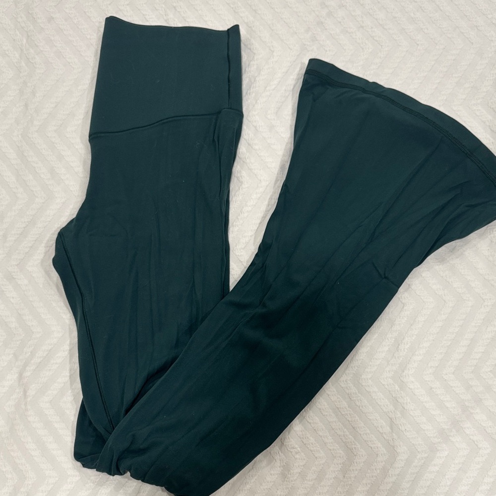 Dark Green Flared Leggings